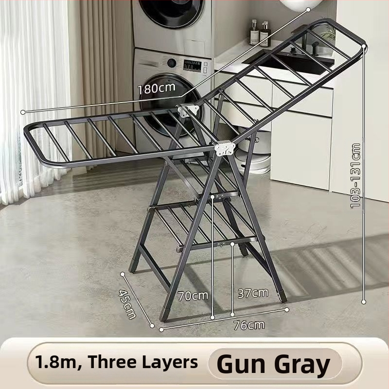 Pakabinama drabužių džiovyklė, fiksuota, apvali su klipu tipu, iš anglinio plieno