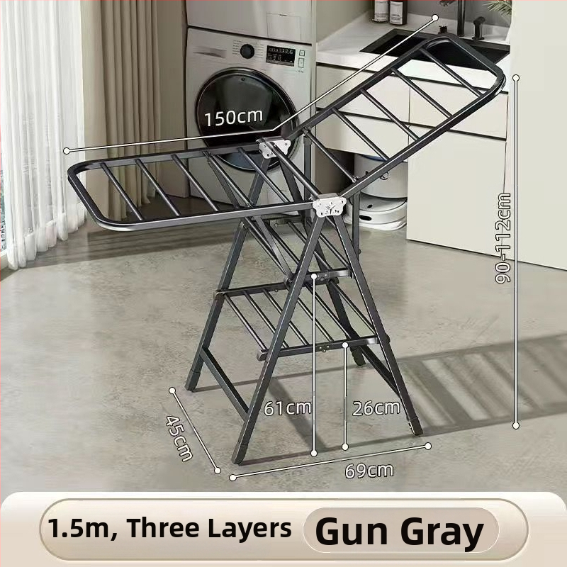 Pakabinama drabužių džiovyklė, fiksuota, apvali su klipu tipu, iš anglinio plieno