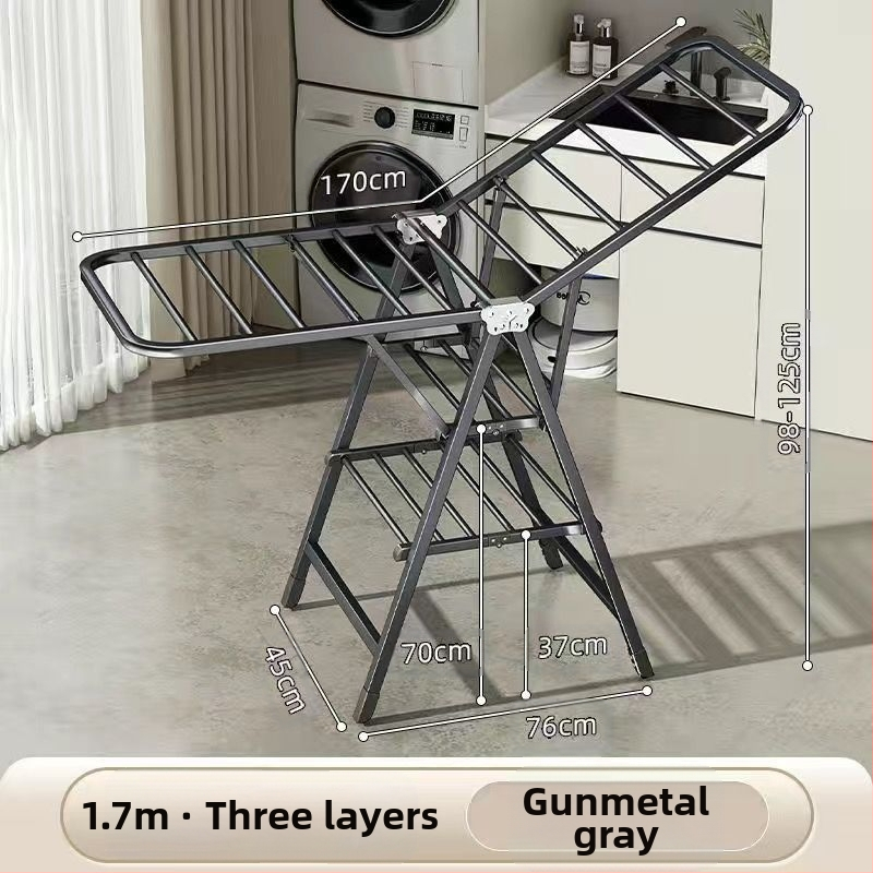 Pakabinama drabužių džiovyklė, fiksuota, apvali su klipu tipu, iš anglinio plieno