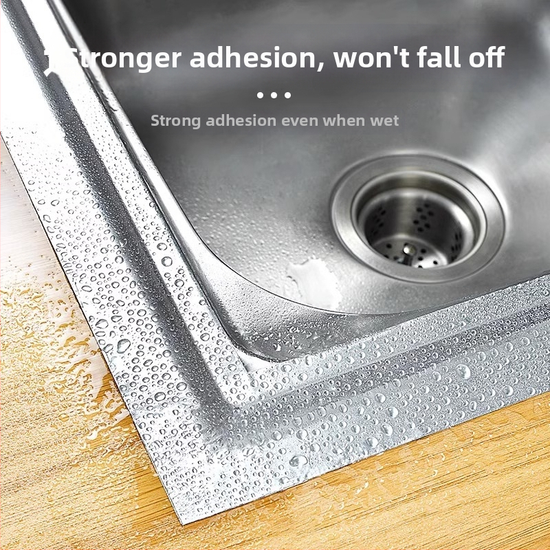 PVC самозалепваща уплътнителна лента за кухня и баня – водоустойчива, против мухъл, 0.1 мм дебелина, висока температура, огнеупорна