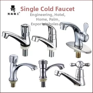 Praustuvas čiaupas šaltam vandeniui, korpusas iš cinko lydinio; keramikos vožtuvo šerdis; montavimas: vienos skylės; atidarymas: raktas; darbinė temperatūra 0–90°C