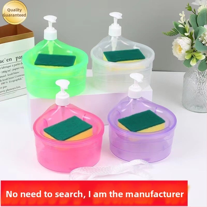 Apvalus indų plovimo skysčio dozatorius, 1000 ml, spaudimo tipas, bekvapas, virtuvė