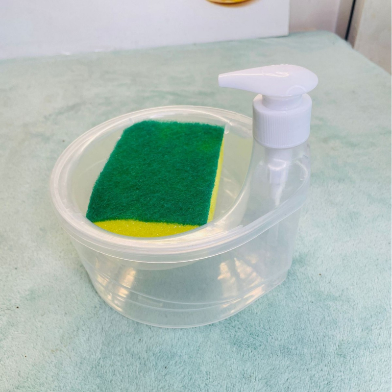 Apvalus indų plovimo skysčio dozatorius, 1000 ml, spaudimo tipas, bekvapas, virtuvė