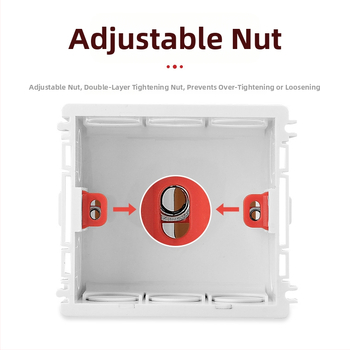 Lizdų priedai, 86 tipo universalus lizdas, PVC laidų dėžutė, įmontuojama jungčių dėžė