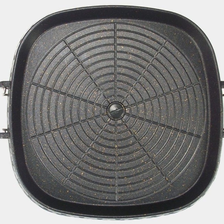 Grilio padėklas - aliumininis, kvadratinis, daugiafunkcinis, nešiojamas, izoliacija, nelipnus (Medžiaga: Aliuminis; Forma: Kvadratas; Funkcijos: Daugiafunkcinis, Nešiojamas, Izoliacija, Nelipnus; Svoris: 1.25 kg)