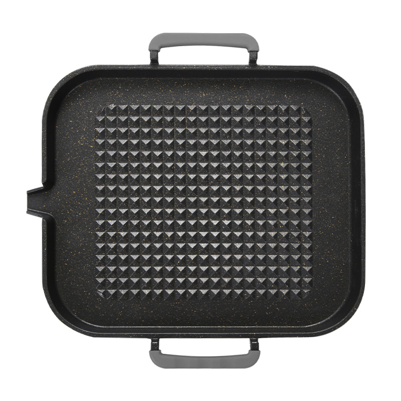 Grilio padėklas - aliumininis, kvadratinis, daugiafunkcinis, nešiojamas, izoliacija, nelipnus (Medžiaga: Aliuminis; Forma: Kvadratas; Funkcijos: Daugiafunkcinis, Nešiojamas, Izoliacija, Nelipnus; Svoris: 1.25 kg)