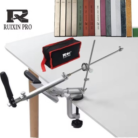 Peilių galandimo įrenginys su fiksuotu kampu, apgriežtas rotacinis mechanizmas greitam galandimui, nerūdijančio plieno konstrukcija