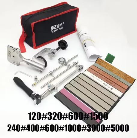 Peilių galandimo įrenginys su fiksuotu kampu, apgriežtas rotacinis mechanizmas greitam galandimui, nerūdijančio plieno konstrukcija