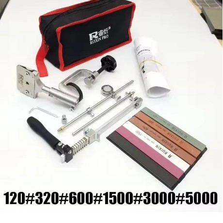 Peilių galandimo įrenginys su fiksuotu kampu, apgriežtas rotacinis mechanizmas greitam galandimui, nerūdijančio plieno konstrukcija