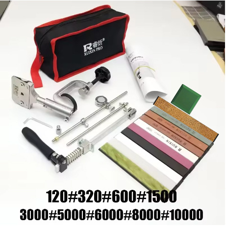 Peilių galandimo įrenginys su fiksuotu kampu, apgriežtas rotacinis mechanizmas greitam galandimui, nerūdijančio plieno konstrukcija