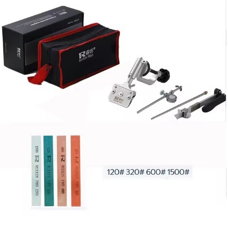 Peilių galandimo įrenginys su fiksuotu kampu, apgriežtas rotacinis mechanizmas greitam galandimui, nerūdijančio plieno konstrukcija