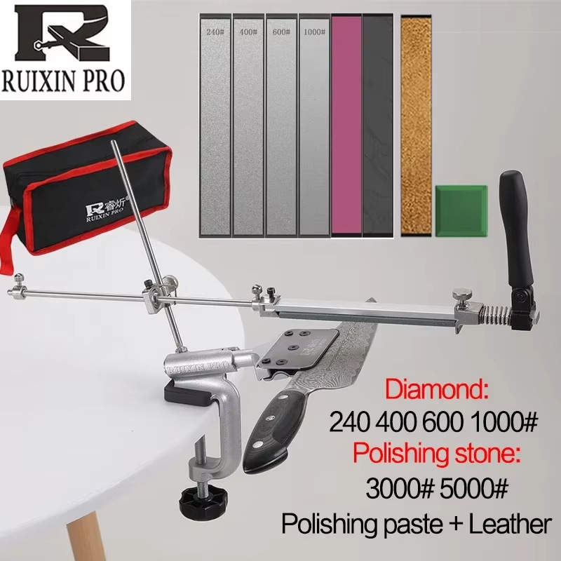 Peilių galandimo įrenginys su fiksuotu kampu, apgriežtas rotacinis mechanizmas greitam galandimui, nerūdijančio plieno konstrukcija