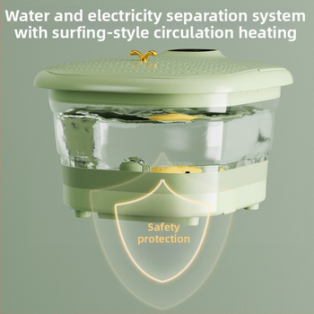 Nešiojama sulankstoma pėdų vonelė su automatinė masáže ir termostatine šildymu, vidinis gylis 20–30 cm