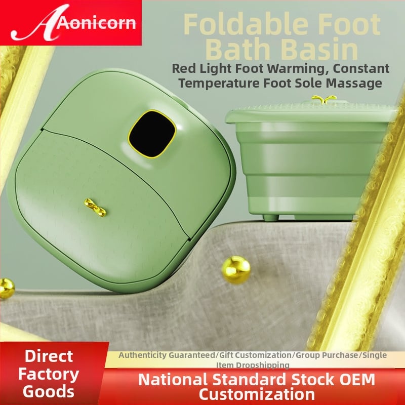 Nešiojama sulankstoma pėdų vonelė su automatinė masáže ir termostatine šildymu, vidinis gylis 20–30 cm
