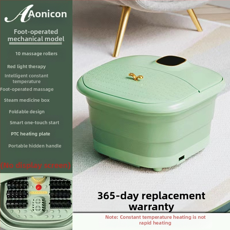 Nešiojama sulankstoma pėdų vonelė su automatinė masáže ir termostatine šildymu, vidinis gylis 20–30 cm