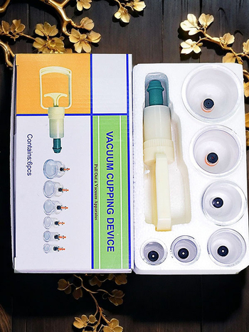 Пластмасов комплект купинг апарат с вакуумни чаши, 6/12/18 чаши, за фитнес и здравословен масаж