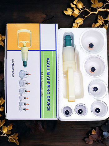 Пластмасов комплект купинг апарат с вакуумни чаши, 6/12/18 чаши, за фитнес и здравословен масаж