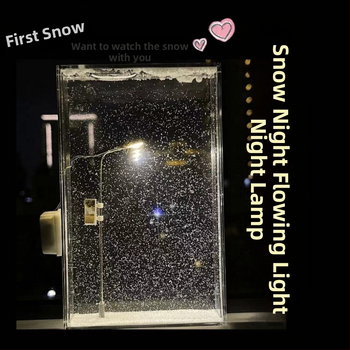 DIY naktinė lemputė rinkinys — geometrinė 3D atmosferos lemputė su sniego tema, įmontuota baterija, įtampa ≤36V