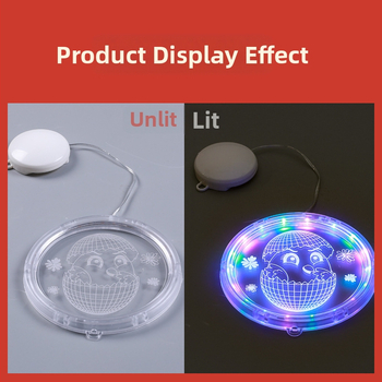 Висяща LED лампа за Великден със зайче, 3D дизайн, IP44, напрежение ≤36V, живот 6000 ч