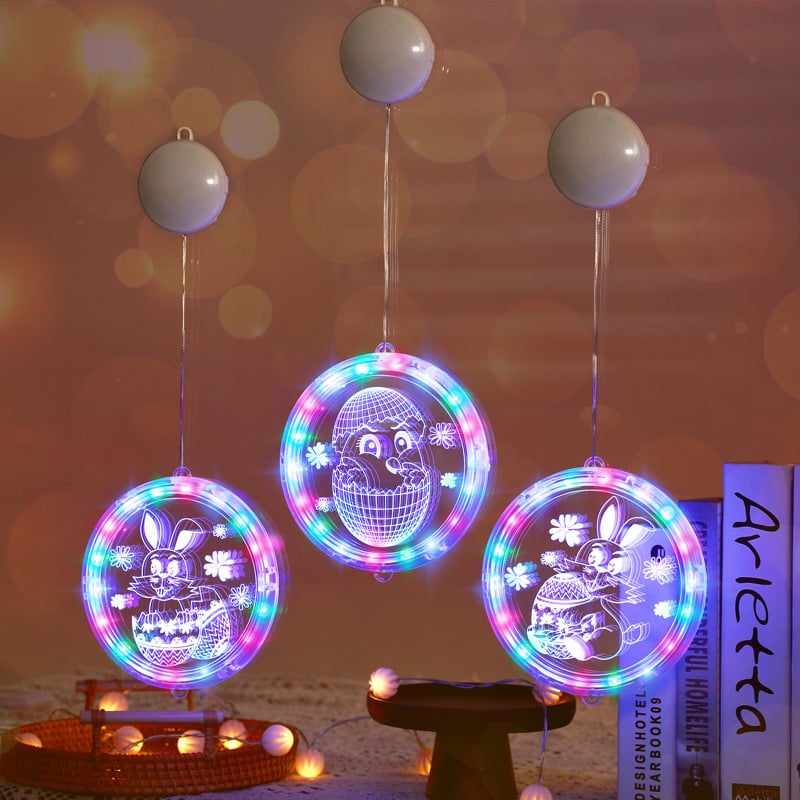 Κρεμαστό φωτιστικό Πάσχα με LED λαγουδάκι, 3D σχέδιο, IP44, ≤36V, διάρκεια ζωής 6000 ωρών