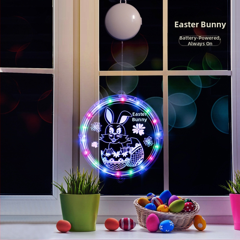 Κρεμαστό φωτιστικό Πάσχα με LED λαγουδάκι, 3D σχέδιο, IP44, ≤36V, διάρκεια ζωής 6000 ωρών