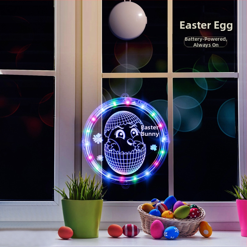 Κρεμαστό φωτιστικό Πάσχα με LED λαγουδάκι, 3D σχέδιο, IP44, ≤36V, διάρκεια ζωής 6000 ωρών