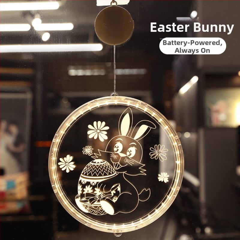 Κρεμαστό φωτιστικό Πάσχα με LED λαγουδάκι, 3D σχέδιο, IP44, ≤36V, διάρκεια ζωής 6000 ωρών