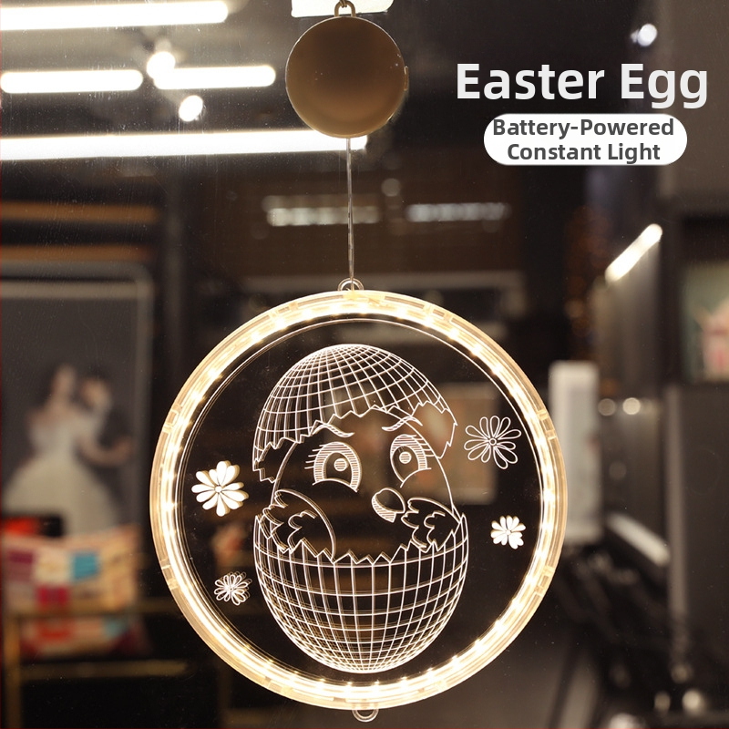 Κρεμαστό φωτιστικό Πάσχα με LED λαγουδάκι, 3D σχέδιο, IP44, ≤36V, διάρκεια ζωής 6000 ωρών