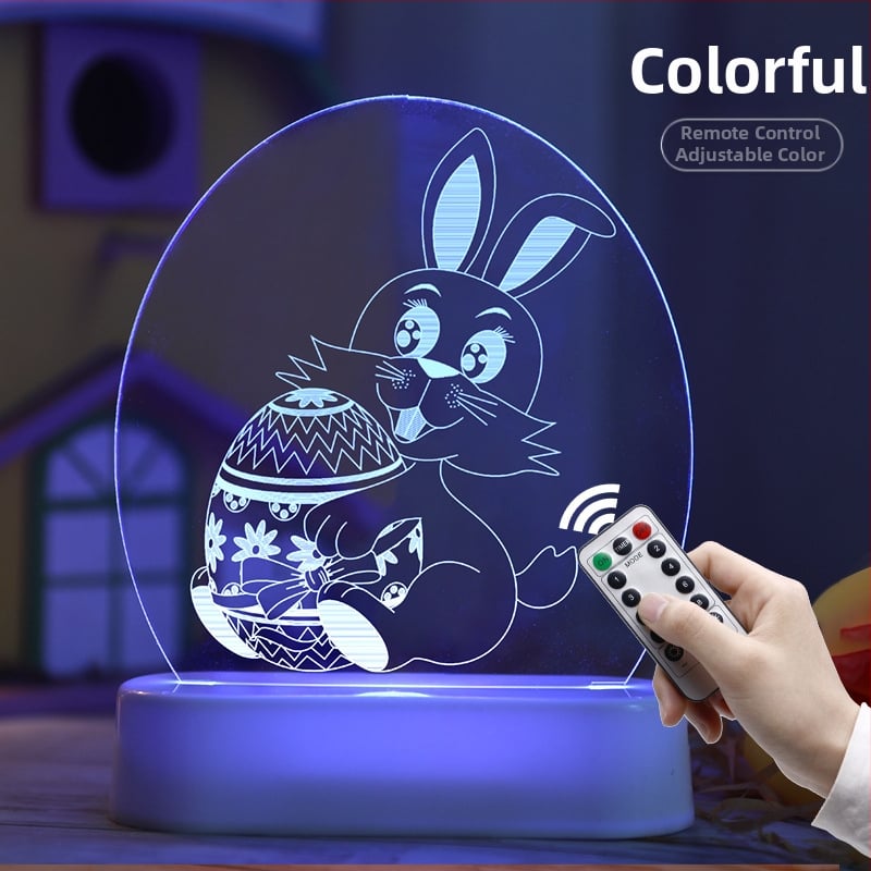 Κρεμαστό φωτιστικό Πάσχα με LED λαγουδάκι, 3D σχέδιο, IP44, ≤36V, διάρκεια ζωής 6000 ωρών