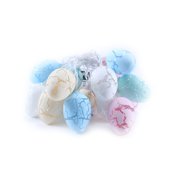 LED αλυσίδα φωτισμού σε σχήμα ραγισμένων αυγών, μήκος 1.5 μ., 10 LED, IP54, 3000K ζεστό λευκό, με μπαταρία