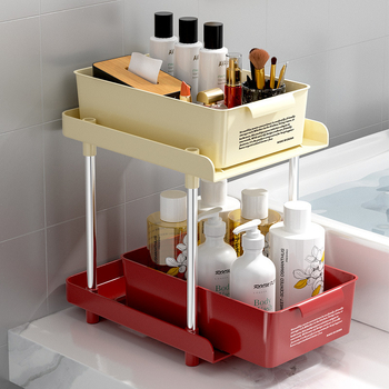 Επιτραπέζια θήκη αποθήκευσης με 3 συρόμενα συρτάρια, προστασία από σκόνη, πλαστικός πολυλειτουργικός οργανωτής