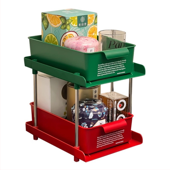 Επιτραπέζια θήκη αποθήκευσης με 3 συρόμενα συρτάρια, προστασία από σκόνη, πλαστικός πολυλειτουργικός οργανωτής