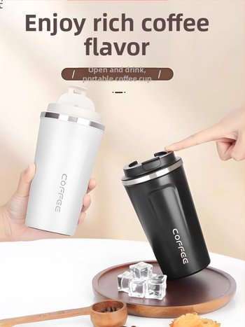 304 nerūdijančio plieno kavos puodelis, nešiojamas automobilio puodelis gėrimams, rankų paruošta kava