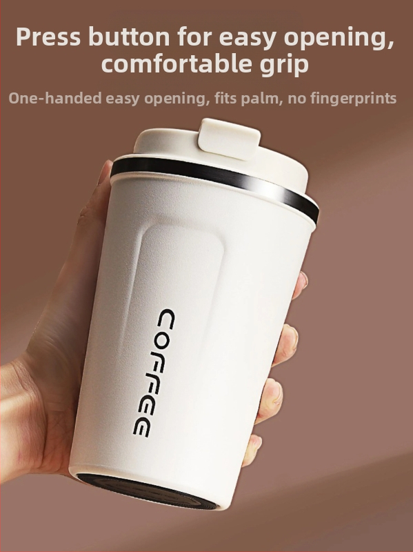 304 nerūdijančio plieno kavos puodelis, nešiojamas automobilio puodelis gėrimams, rankų paruošta kava