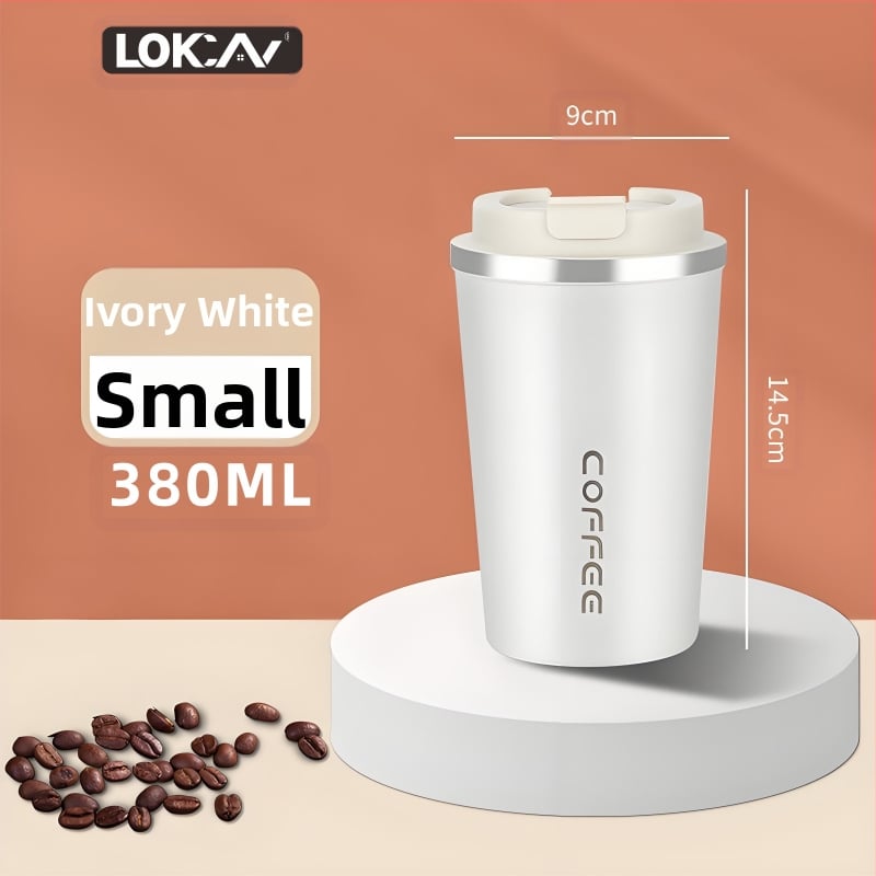 304 nerūdijančio plieno kavos puodelis, nešiojamas automobilio puodelis gėrimams, rankų paruošta kava