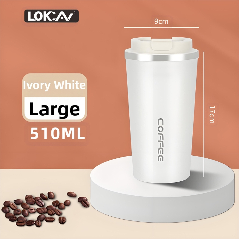 304 nerūdijančio plieno kavos puodelis, nešiojamas automobilio puodelis gėrimams, rankų paruošta kava