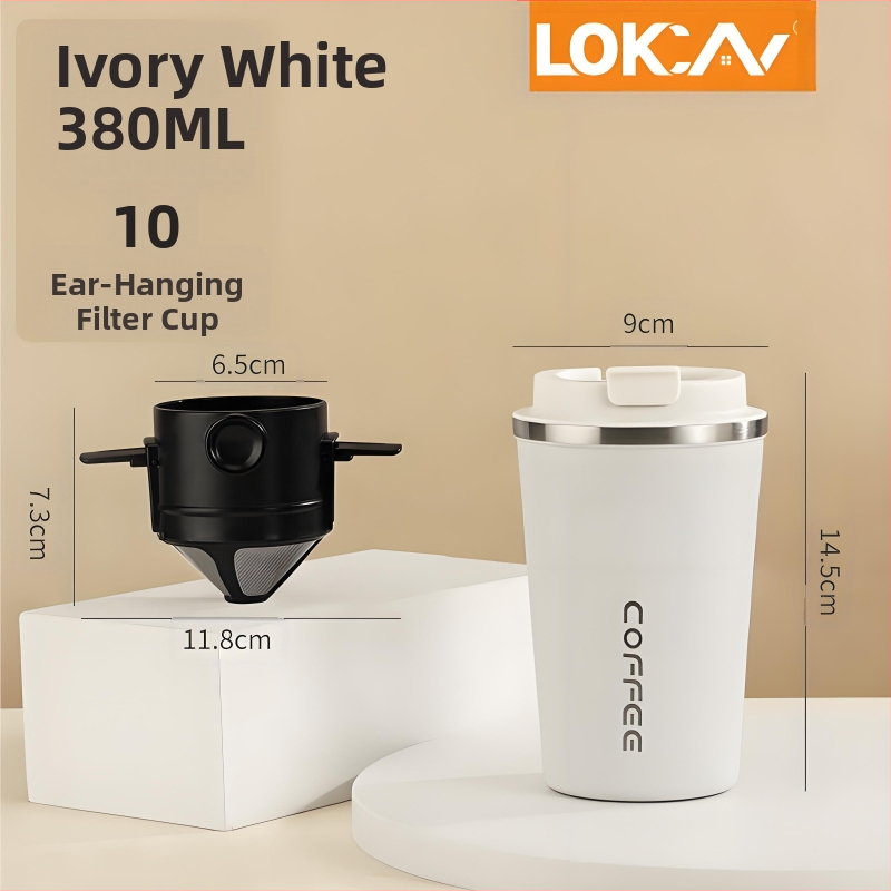 304 nerūdijančio plieno kavos puodelis, nešiojamas automobilio puodelis gėrimams, rankų paruošta kava