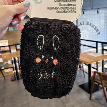 Παιδικά μακριά προστατευτικά μανίκια με κέντημα γάτας, πολάρ φλίς ύφασμα, καρτούν σχέδιο, φθινοπωρινό-χειμερινό, ηλικίες 3–13 ετών