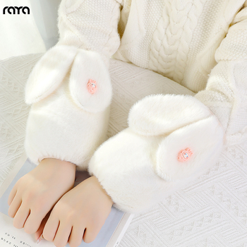 Γυναικείες μανσέτες χεριών με βελούδινη επένδυση, σχέδιο καρτούν, κεντημένες λεπτομέρειες, αντιλερωτική λειτουργία, φθινοπωρινό-χειμερινό