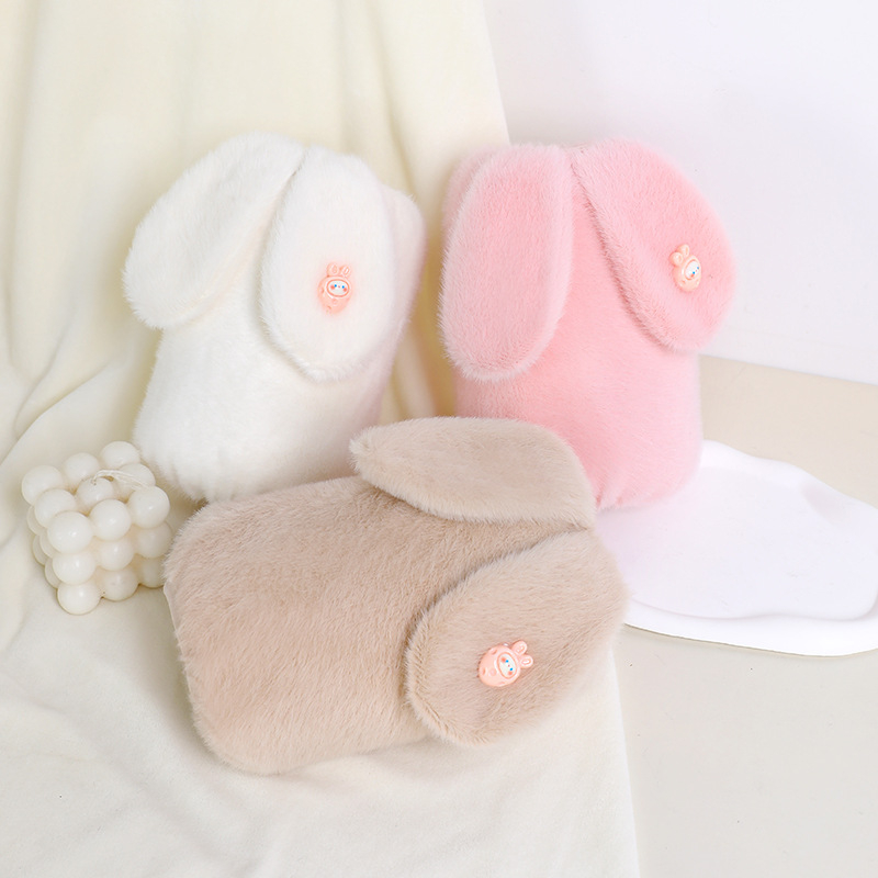 Γυναικείες μανσέτες χεριών με βελούδινη επένδυση, σχέδιο καρτούν, κεντημένες λεπτομέρειες, αντιλερωτική λειτουργία, φθινοπωρινό-χειμερινό