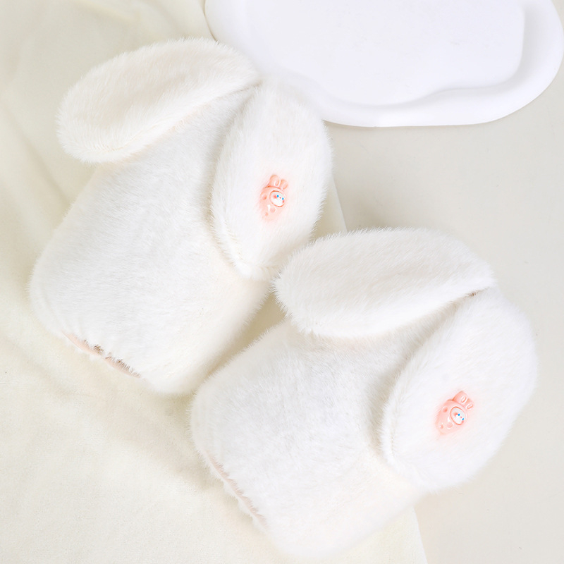 Γυναικείες μανσέτες χεριών με βελούδινη επένδυση, σχέδιο καρτούν, κεντημένες λεπτομέρειες, αντιλερωτική λειτουργία, φθινοπωρινό-χειμερινό