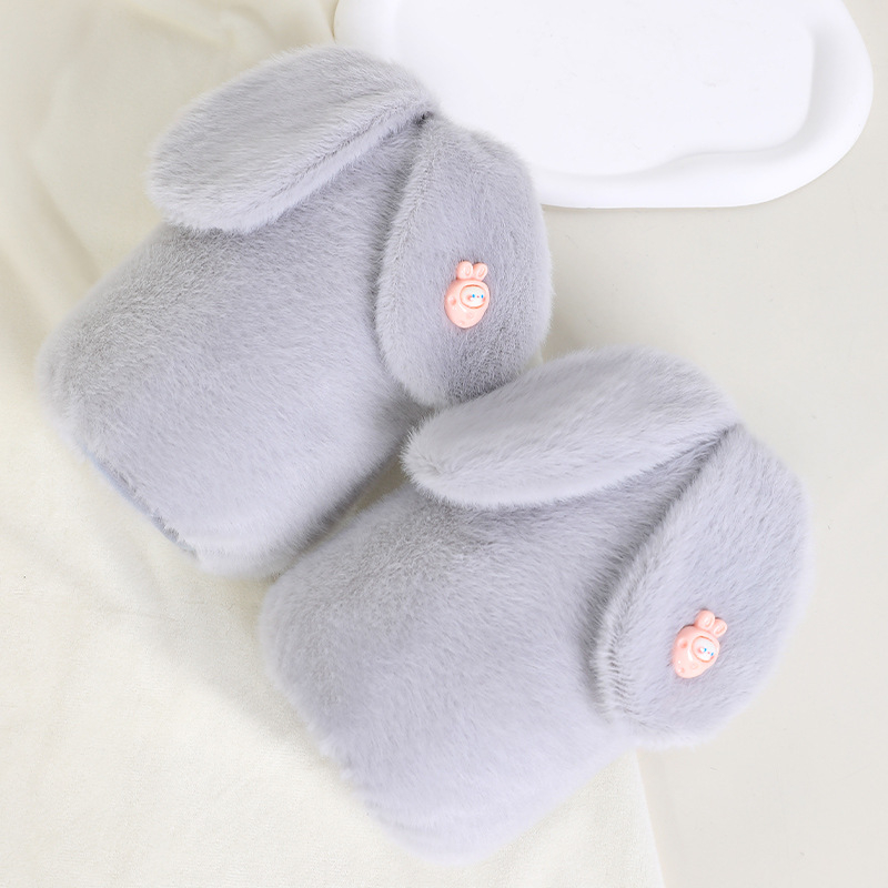 Γυναικείες μανσέτες χεριών με βελούδινη επένδυση, σχέδιο καρτούν, κεντημένες λεπτομέρειες, αντιλερωτική λειτουργία, φθινοπωρινό-χειμερινό