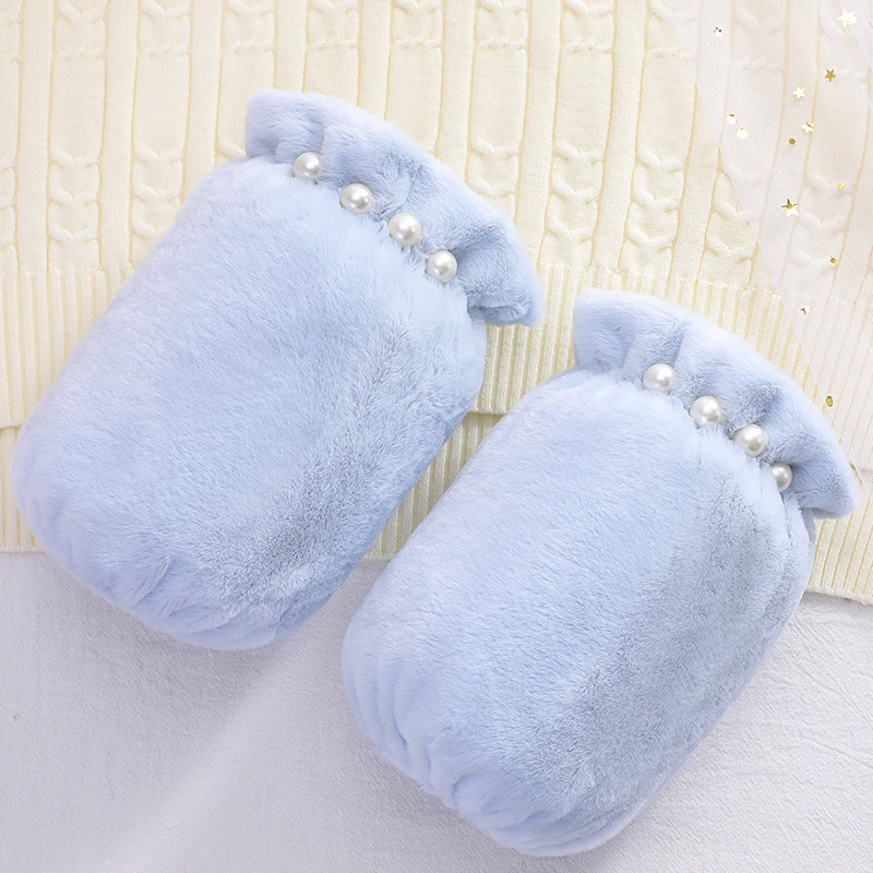 Γυναικείες μανσέτες χεριών με βελούδινη επένδυση, σχέδιο καρτούν, κεντημένες λεπτομέρειες, αντιλερωτική λειτουργία, φθινοπωρινό-χειμερινό