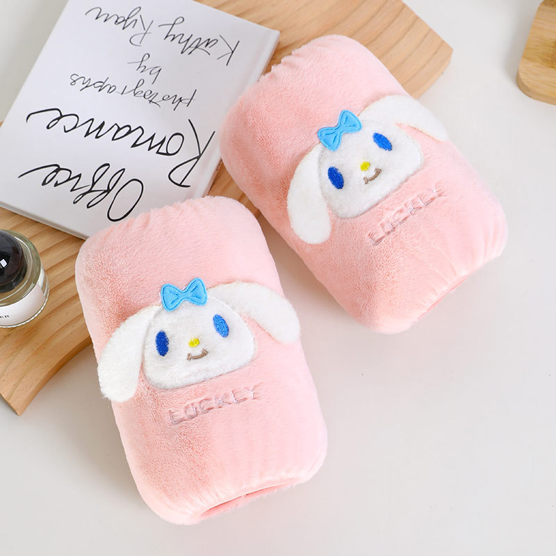 Γυναικείες μανσέτες χεριών με βελούδινη επένδυση, σχέδιο καρτούν, κεντημένες λεπτομέρειες, αντιλερωτική λειτουργία, φθινοπωρινό-χειμερινό