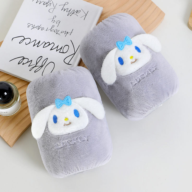 Γυναικείες μανσέτες χεριών με βελούδινη επένδυση, σχέδιο καρτούν, κεντημένες λεπτομέρειες, αντιλερωτική λειτουργία, φθινοπωρινό-χειμερινό