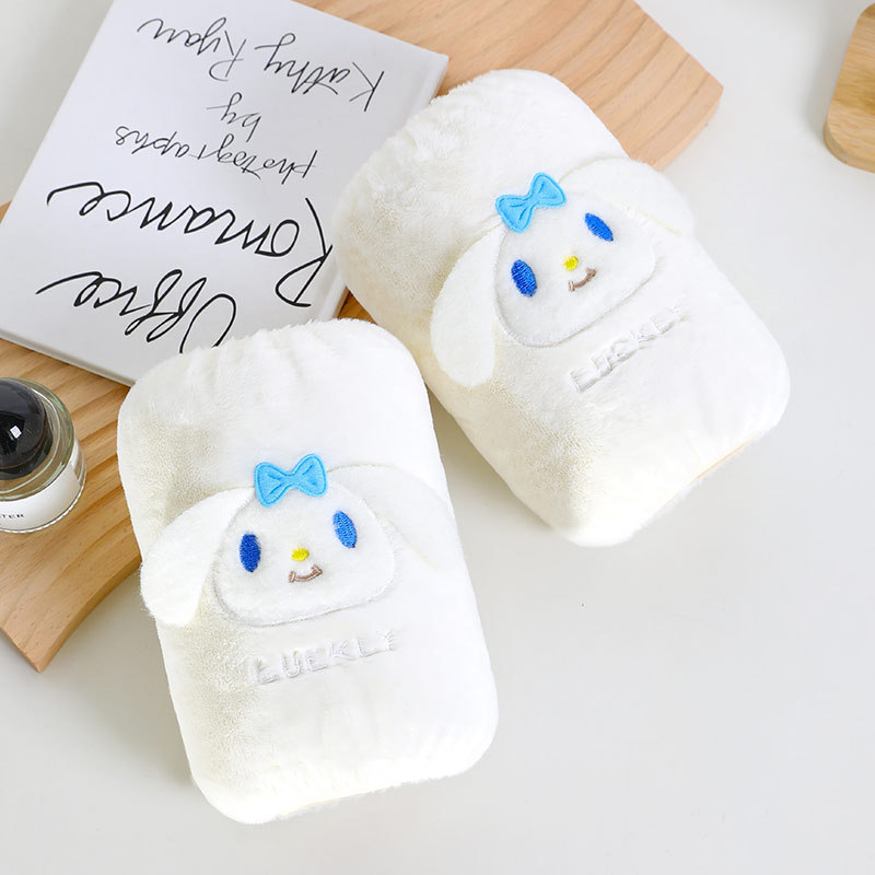 Γυναικείες μανσέτες χεριών με βελούδινη επένδυση, σχέδιο καρτούν, κεντημένες λεπτομέρειες, αντιλερωτική λειτουργία, φθινοπωρινό-χειμερινό