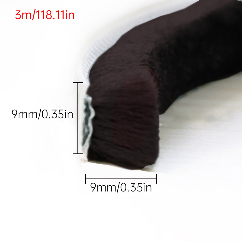 Λωρίδα στεγανοποίησης παραθύρων από μαλλί, αυτοκόλλητη, ανθεκτική στον άνεμο, ηχομονωτική και ανθεκτική στη σκόνη, κατά παραγγελία βάσει σχεδίων