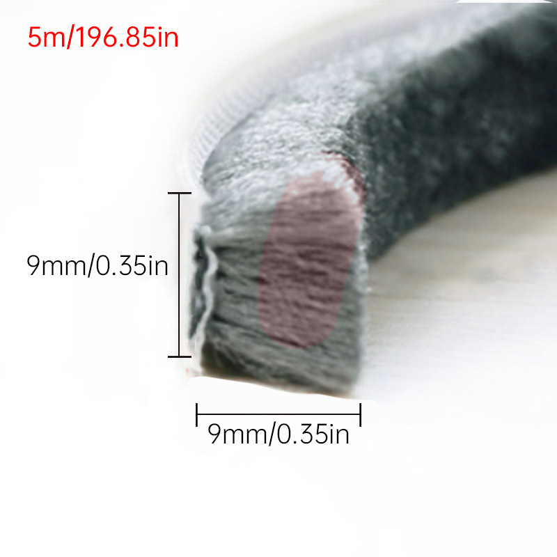 Λωρίδα στεγανοποίησης παραθύρων από μαλλί, αυτοκόλλητη, ανθεκτική στον άνεμο, ηχομονωτική και ανθεκτική στη σκόνη, κατά παραγγελία βάσει σχεδίων