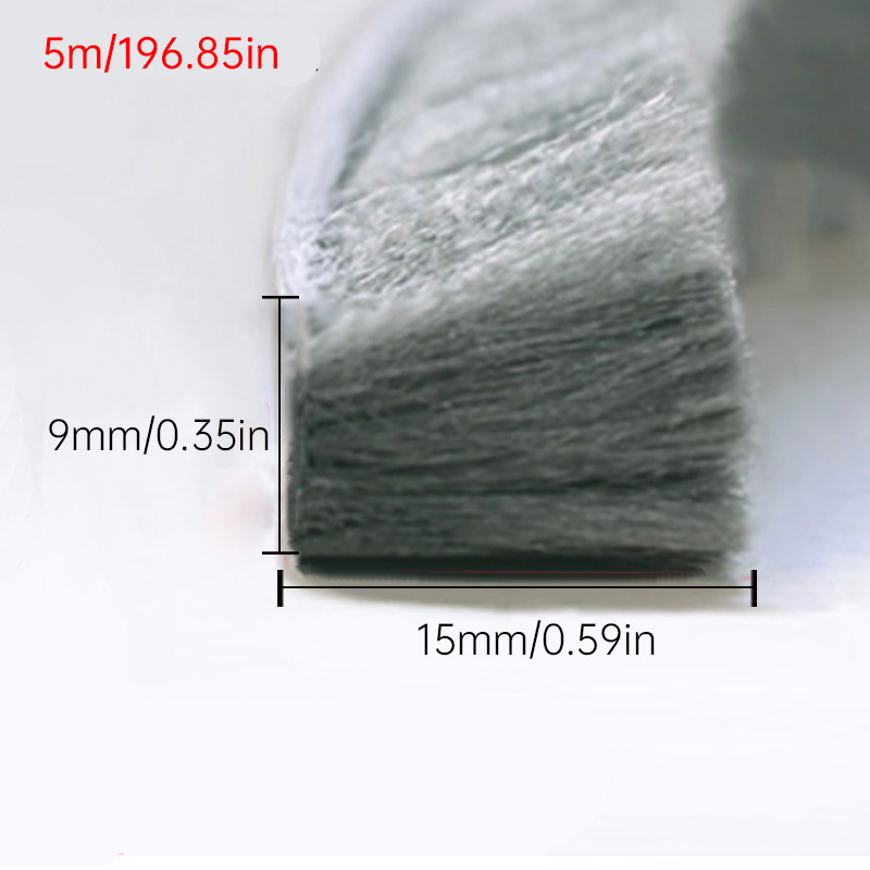 Λωρίδα στεγανοποίησης παραθύρων από μαλλί, αυτοκόλλητη, ανθεκτική στον άνεμο, ηχομονωτική και ανθεκτική στη σκόνη, κατά παραγγελία βάσει σχεδίων