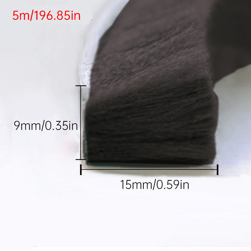 Λωρίδα στεγανοποίησης παραθύρων από μαλλί, αυτοκόλλητη, ανθεκτική στον άνεμο, ηχομονωτική και ανθεκτική στη σκόνη, κατά παραγγελία βάσει σχεδίων